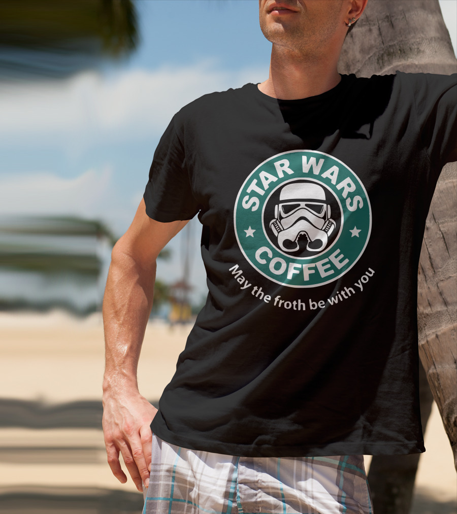 Star Wars Coffee May The Froth Be With You Stormtrooper T-Shirt