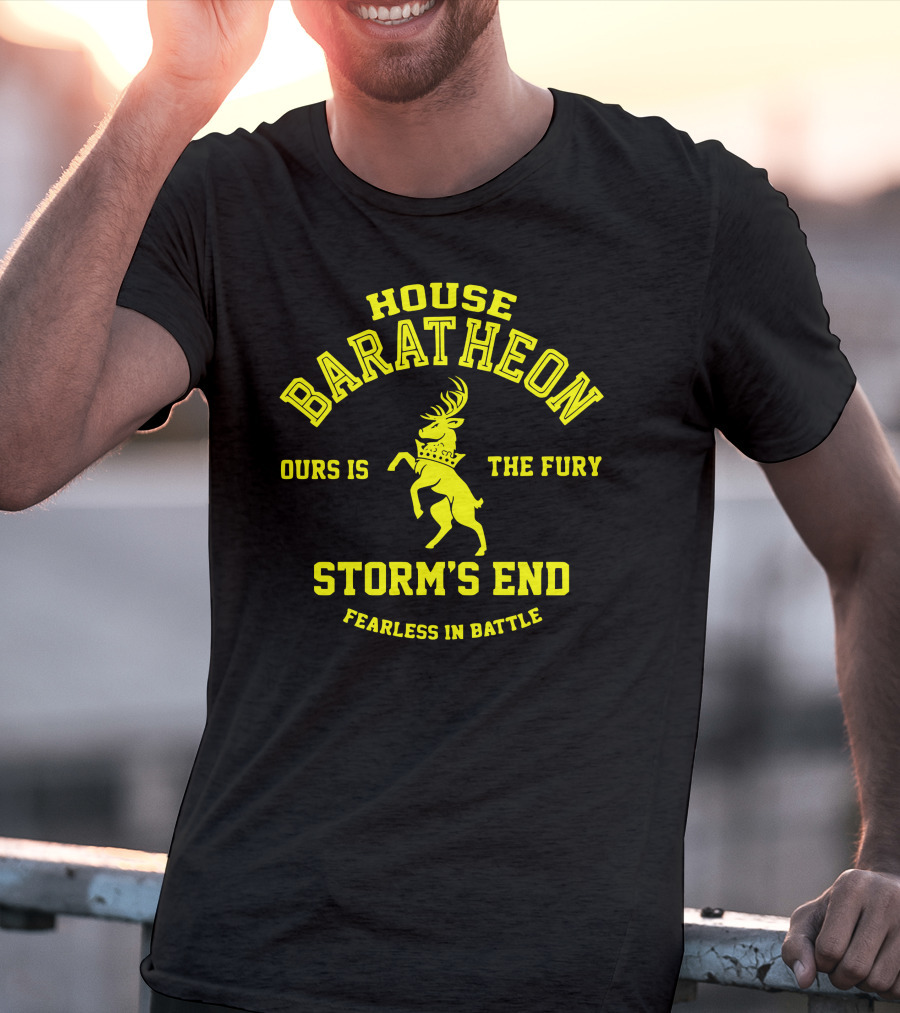 House Baratheon Ours Is The Fury Storm's End Fearless In Battle T-Shirt