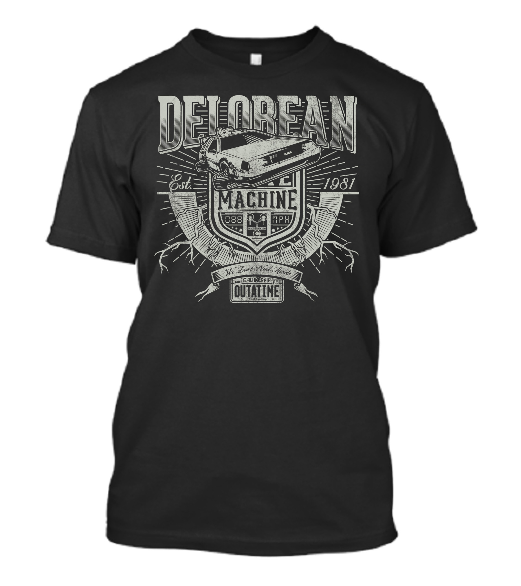 DeLorean Time Machine Est. 1981 Outatime 88 MPH T-Shirt