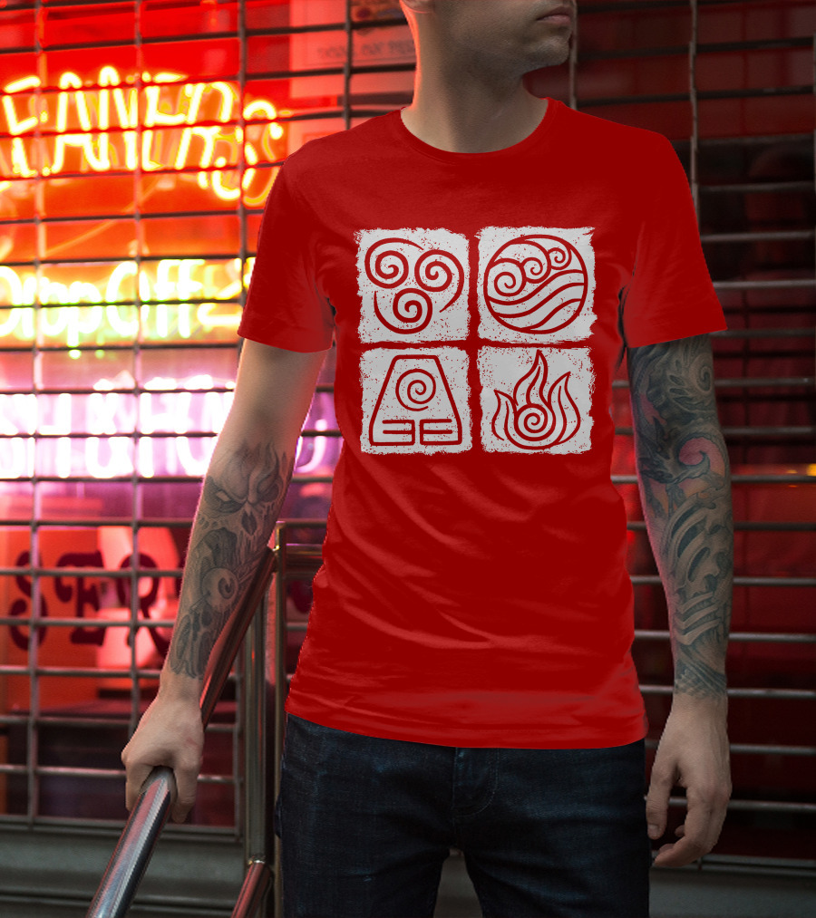 Avatar Air Water Earth Fire Elements T-Shirt
