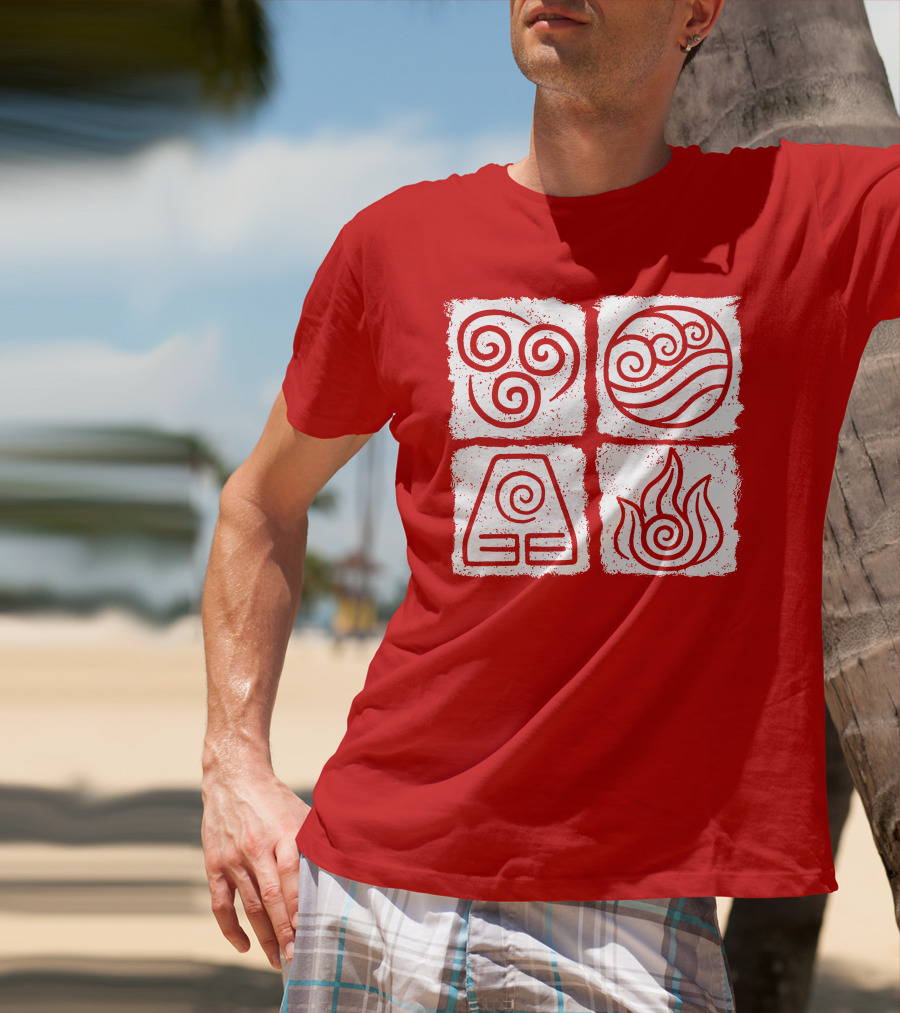Avatar Air Water Earth Fire Elements T-Shirt