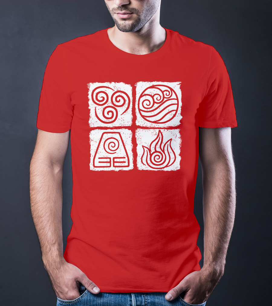 Avatar Air Water Earth Fire Elements T-Shirt