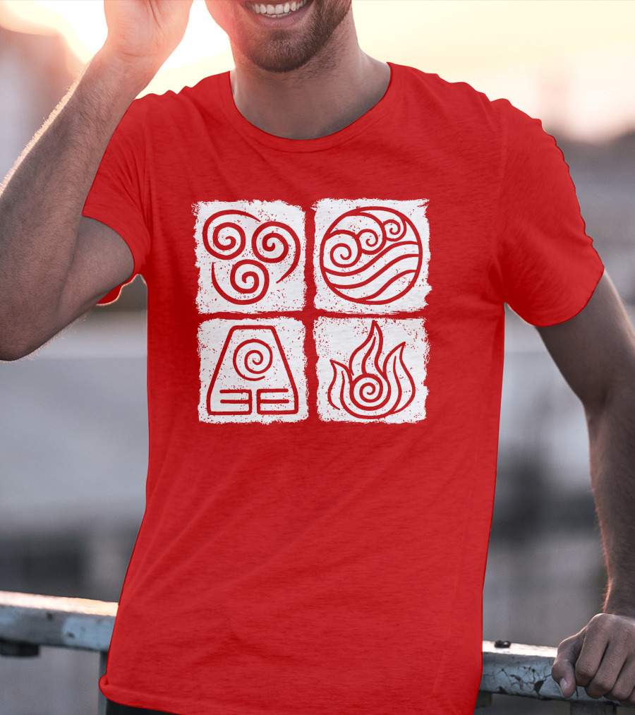 Avatar Air Water Earth Fire Elements T-Shirt