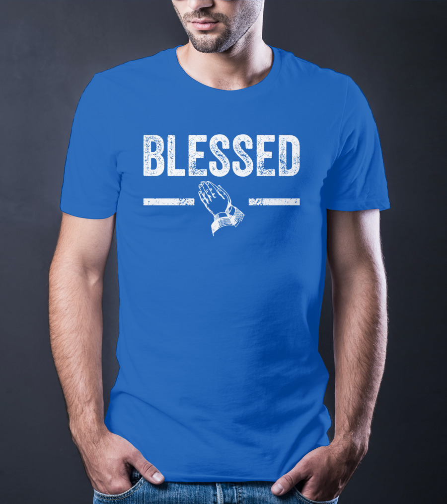Blessed Praying Hands Christian Faith T-Shirt