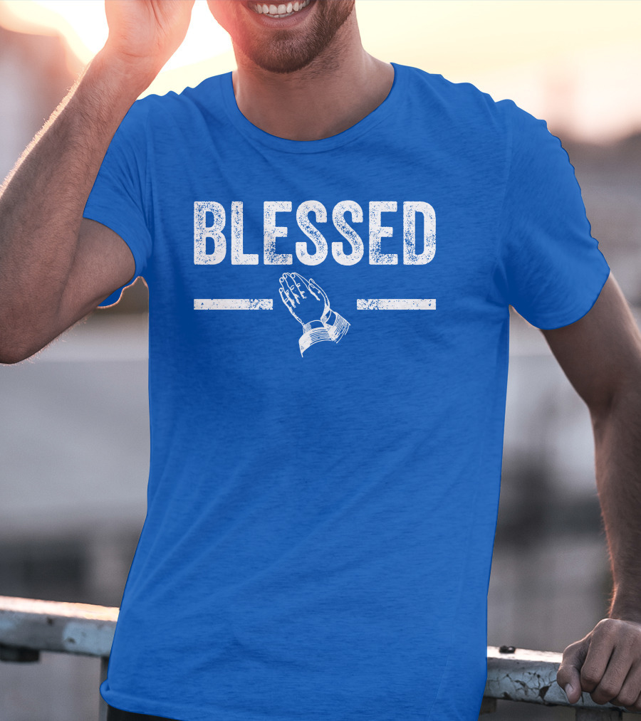 Blessed Praying Hands Christian Faith T-Shirt