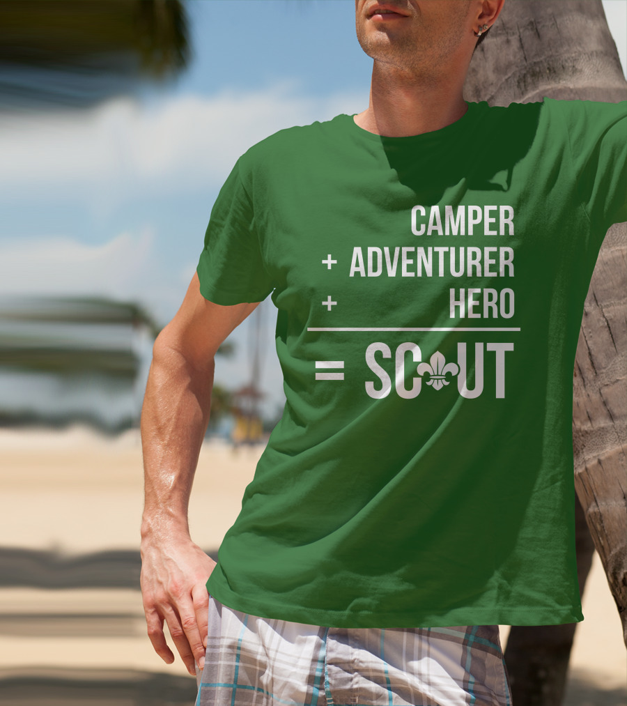 Camper Adventurer Hero Scout Fleur-de-Lis T-Shirt