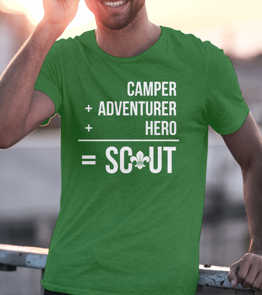 Camper Adventurer Hero Scout Fleur-de-Lis T-Shirt