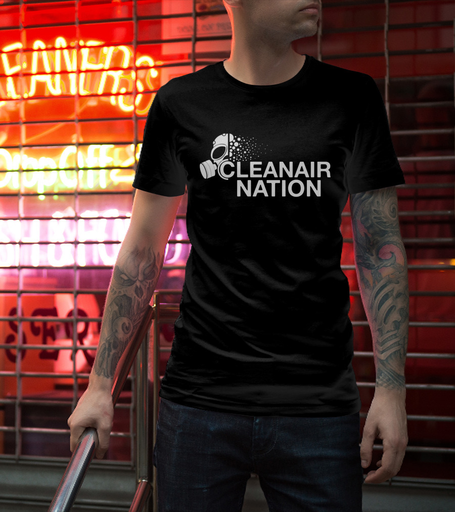 CLEANAIR NATION Gas Mask T-Shirt