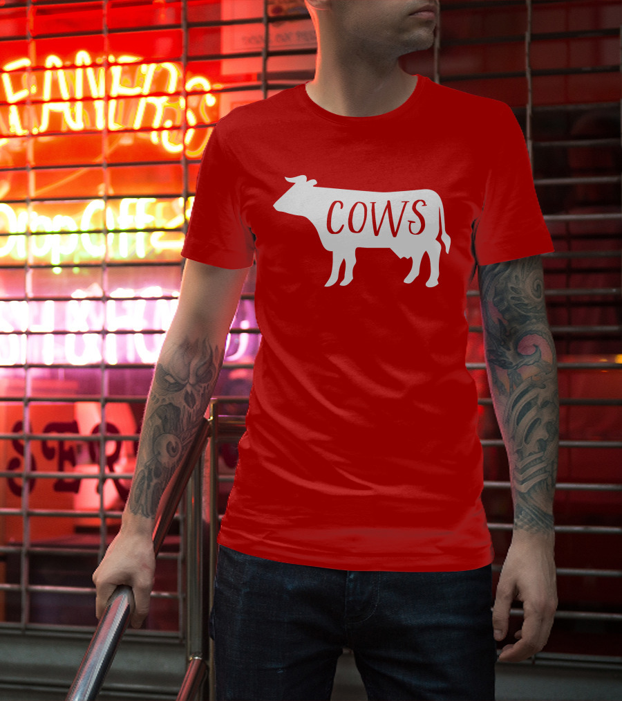 COWS White Silhouette T-Shirt
