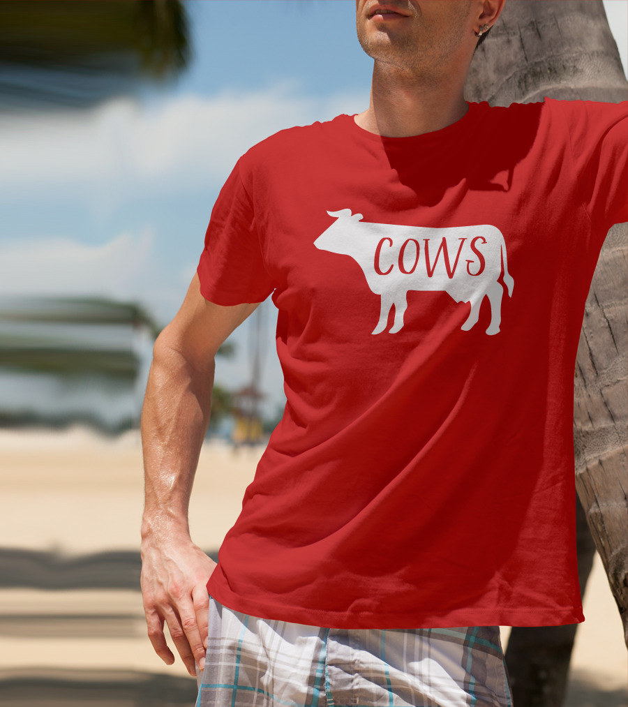 COWS White Silhouette T-Shirt