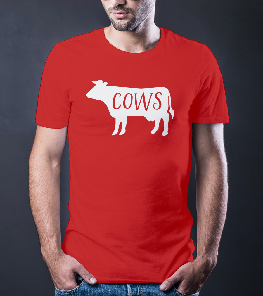 COWS White Silhouette T-Shirt