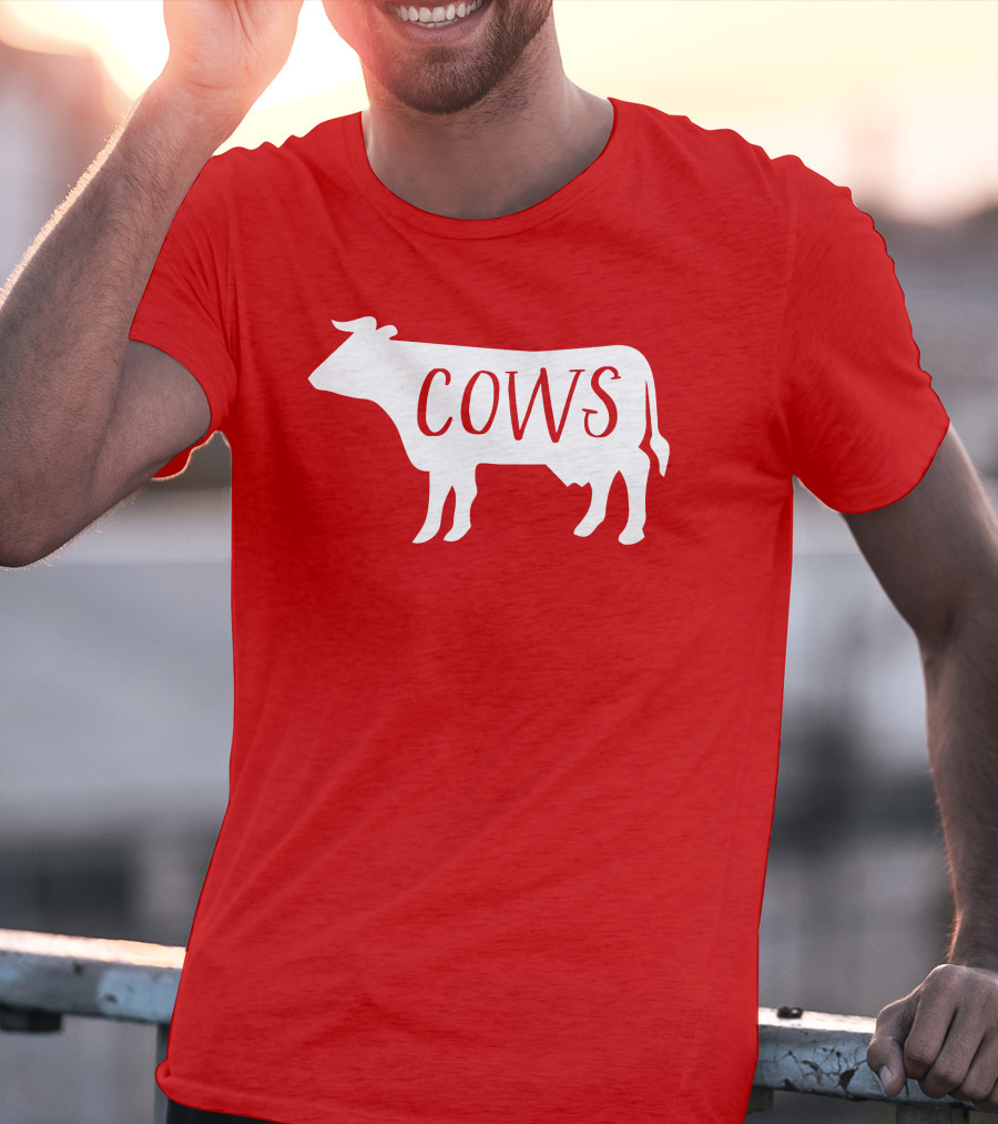 COWS White Silhouette T-Shirt