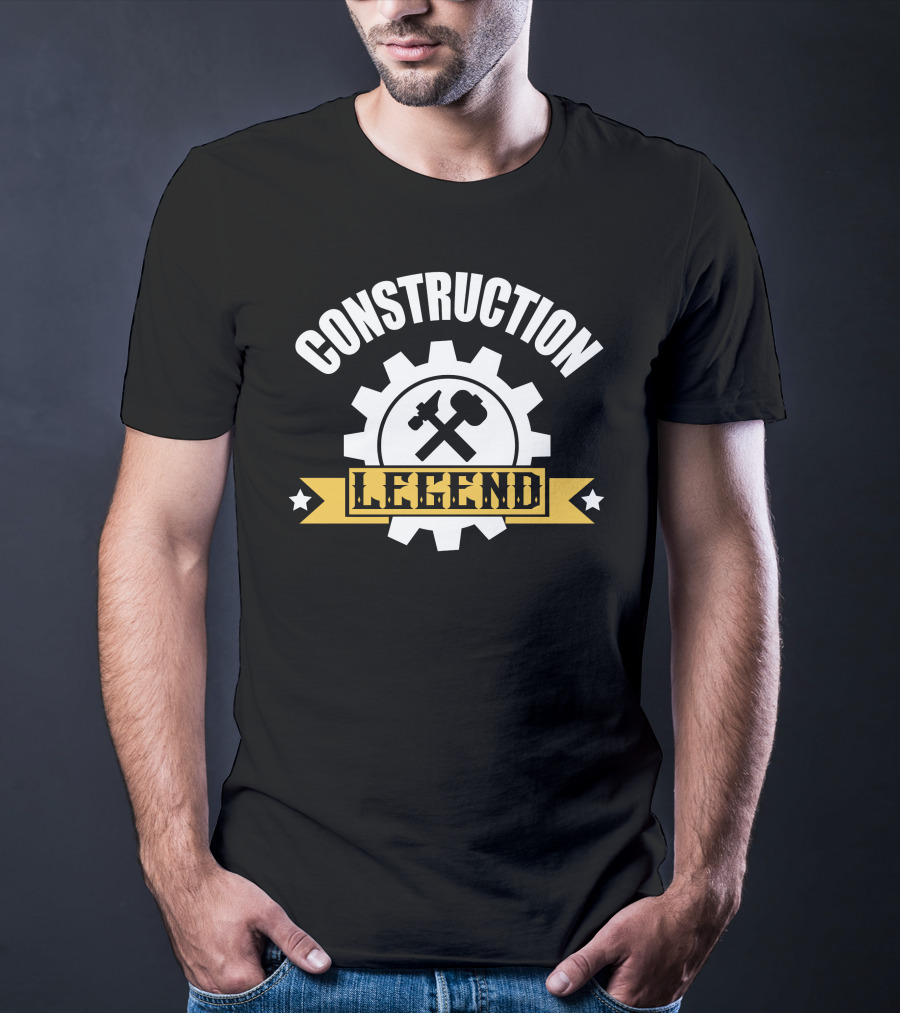 Construction Gear Cog Crossed Tools Legend T-Shirt