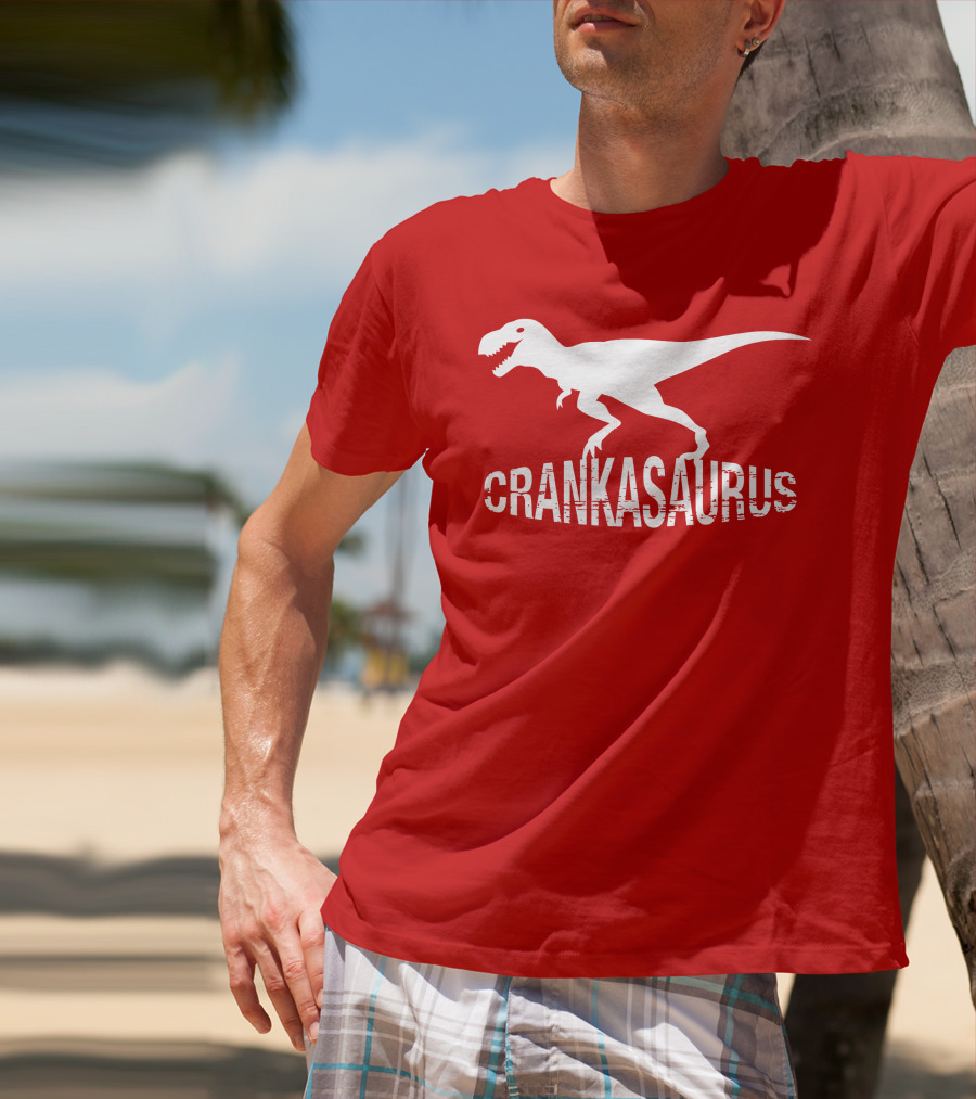Crankasaurus Dinosaur Logo Parody T-Rex T-Shirt