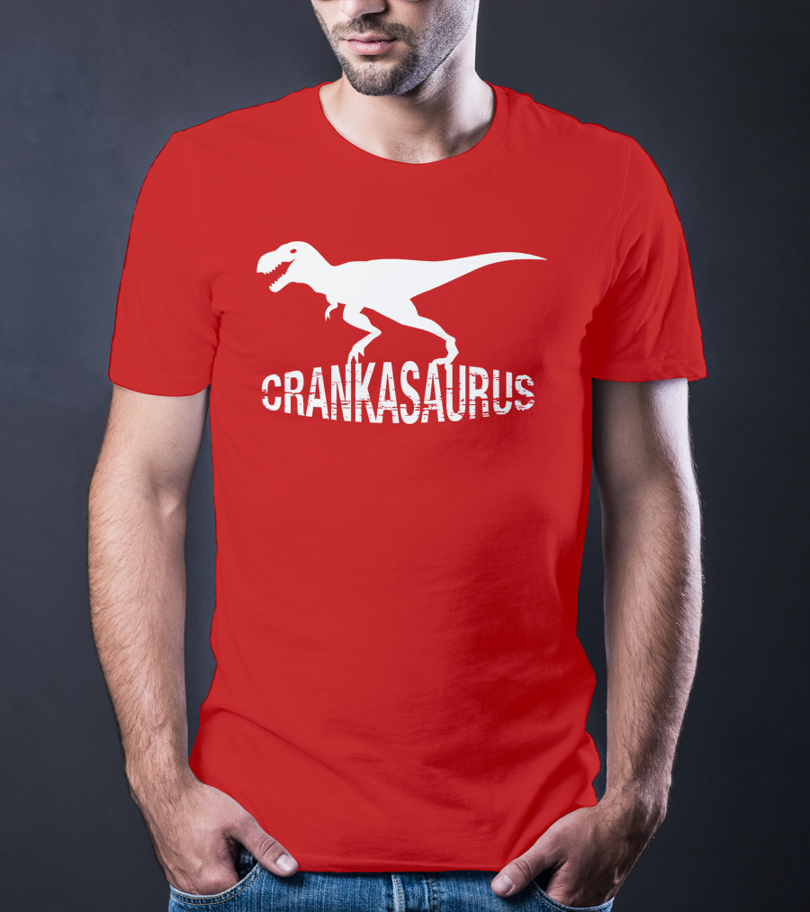 Crankasaurus Dinosaur Logo Parody T-Rex T-Shirt