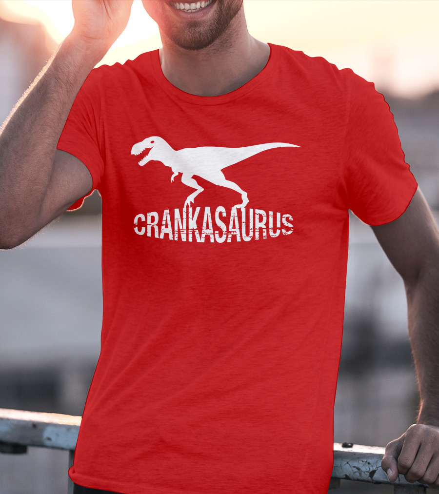Crankasaurus Dinosaur Logo Parody T-Rex T-Shirt