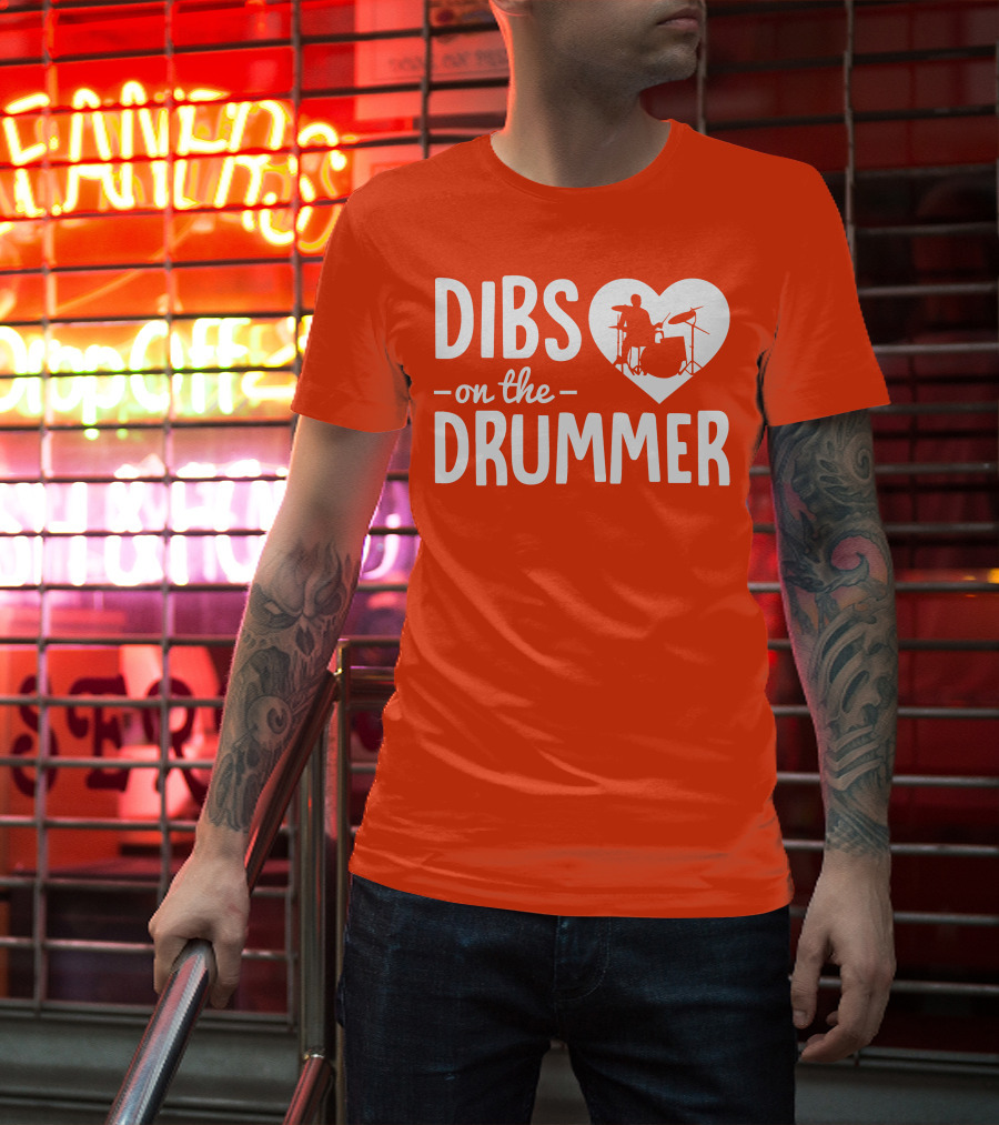 Dibs On The Drummer Heartbeat T-Shirt