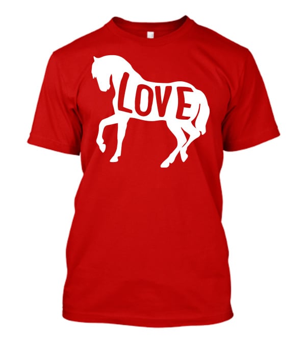 Love Horse White Silhouette T-Shirt