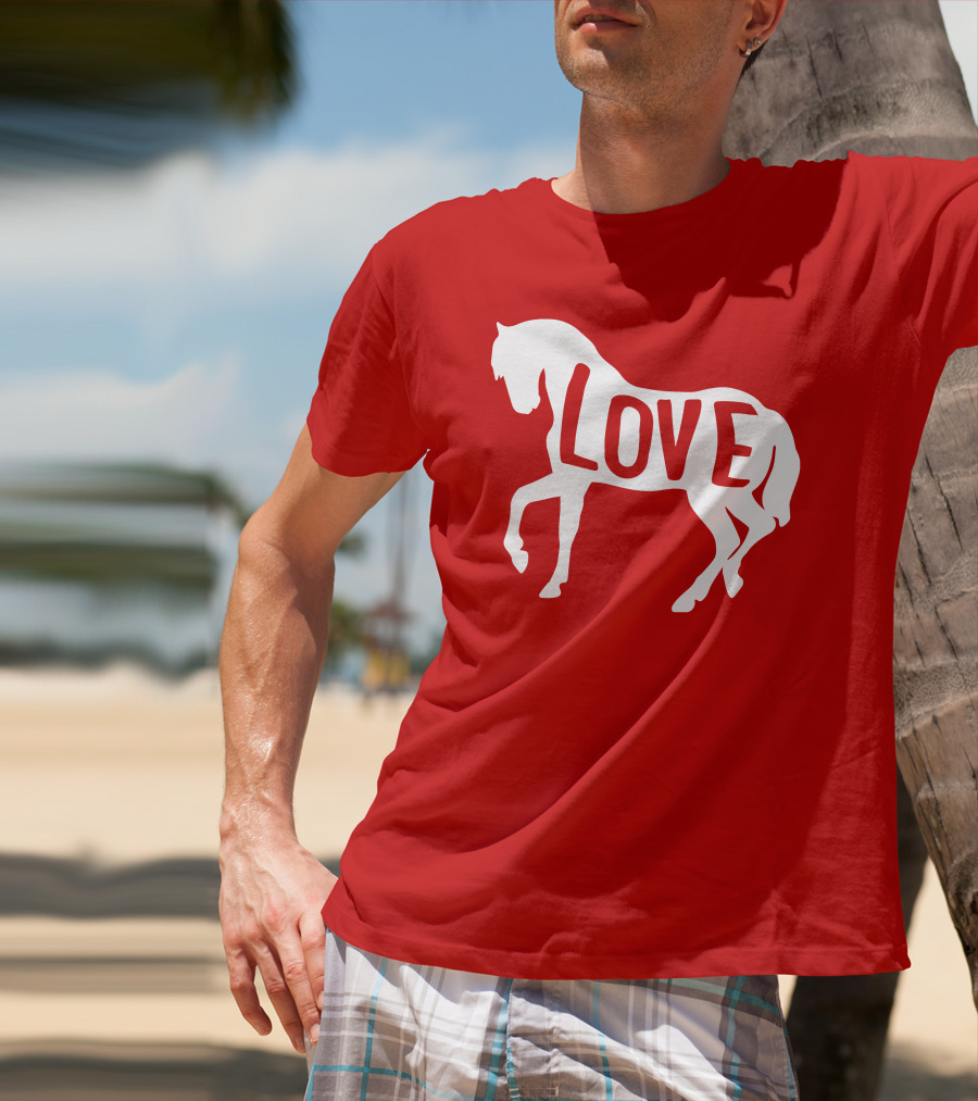 Love Horse White Silhouette T-Shirt
