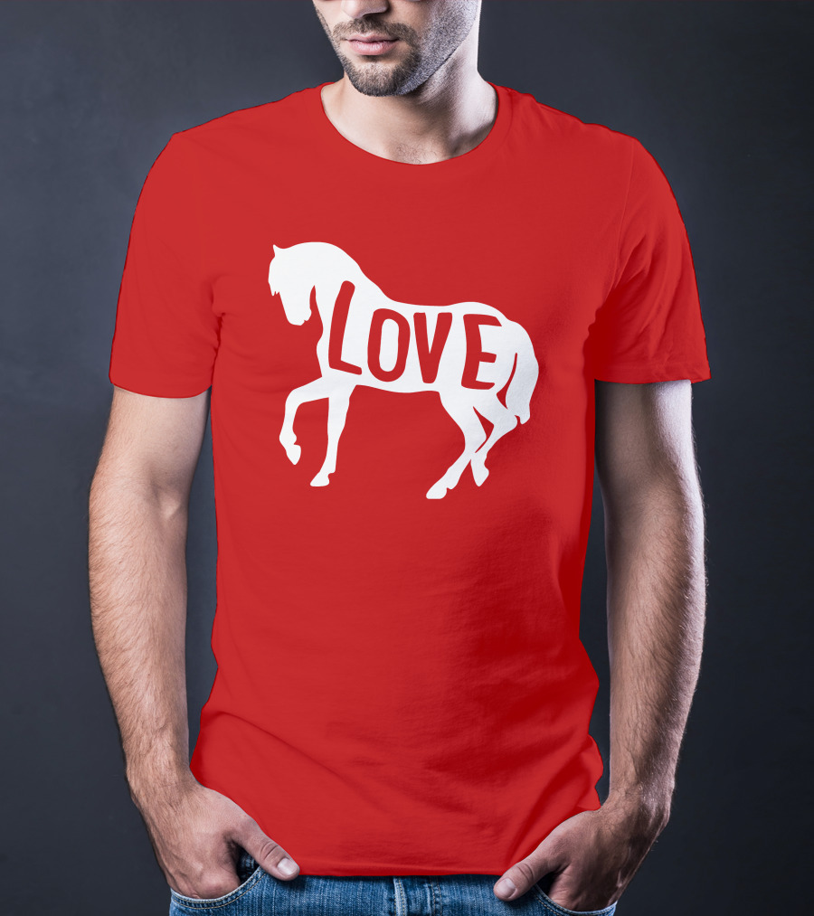 Love Horse White Silhouette T-Shirt