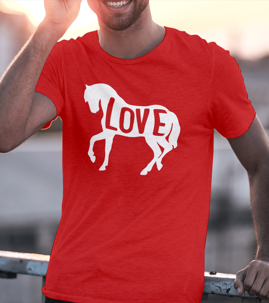 Love Horse White Silhouette T-Shirt