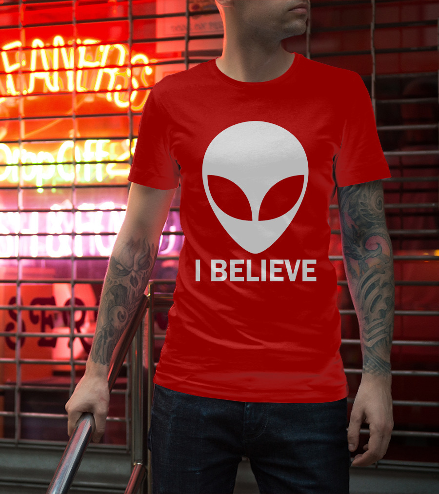 I Believe Alien Face T-Shirt