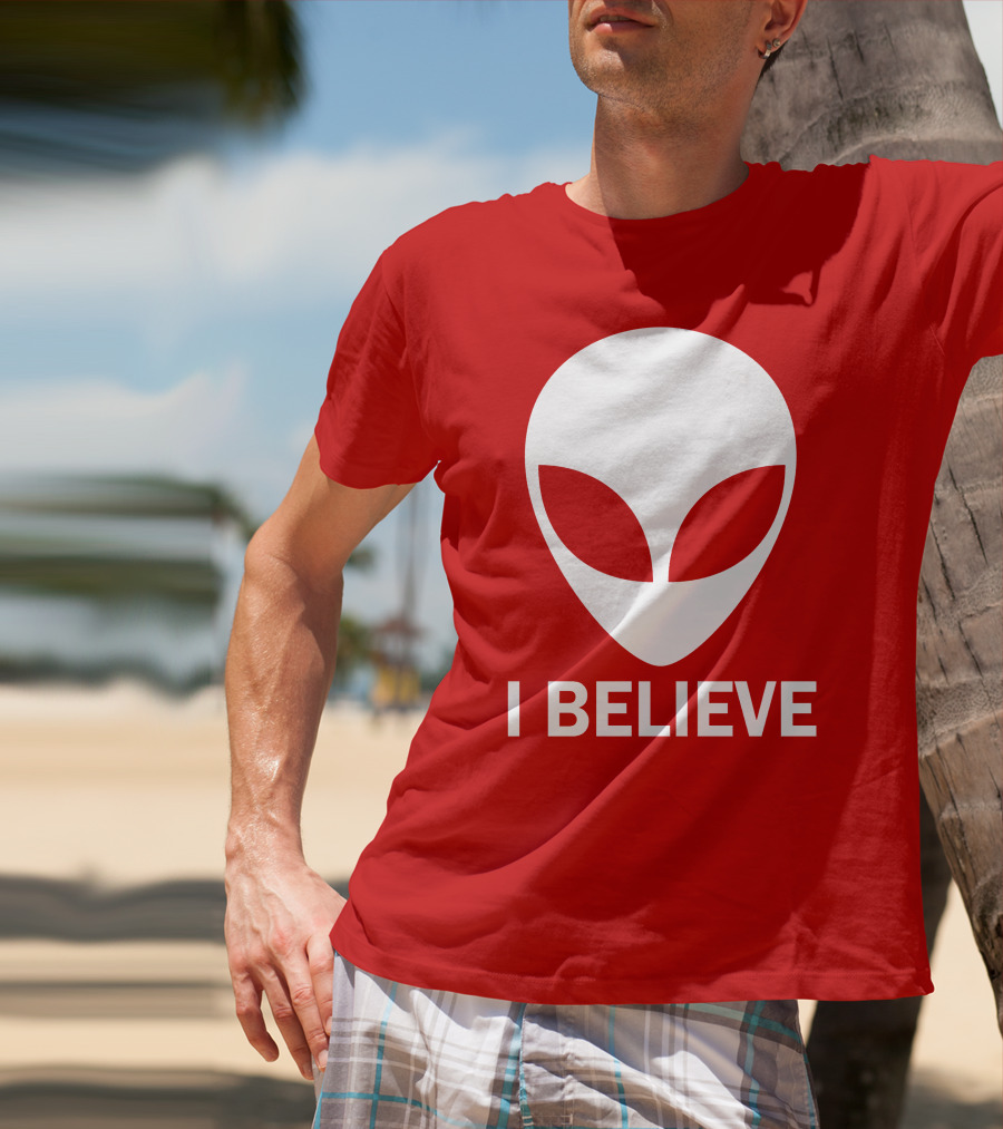 I Believe Alien Face T-Shirt