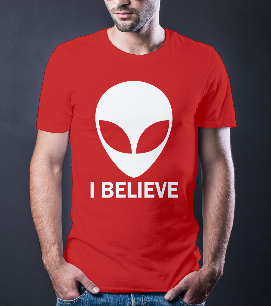 I Believe Alien Face T-Shirt