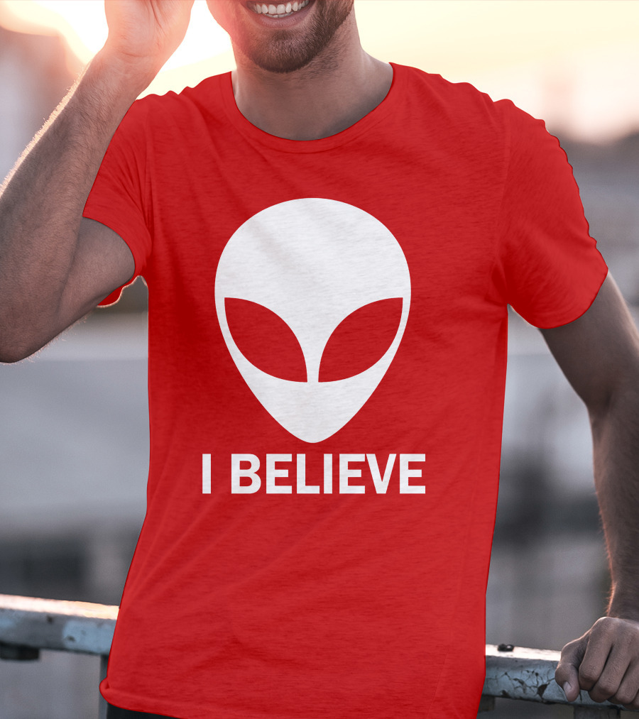 I Believe Alien Face T-Shirt