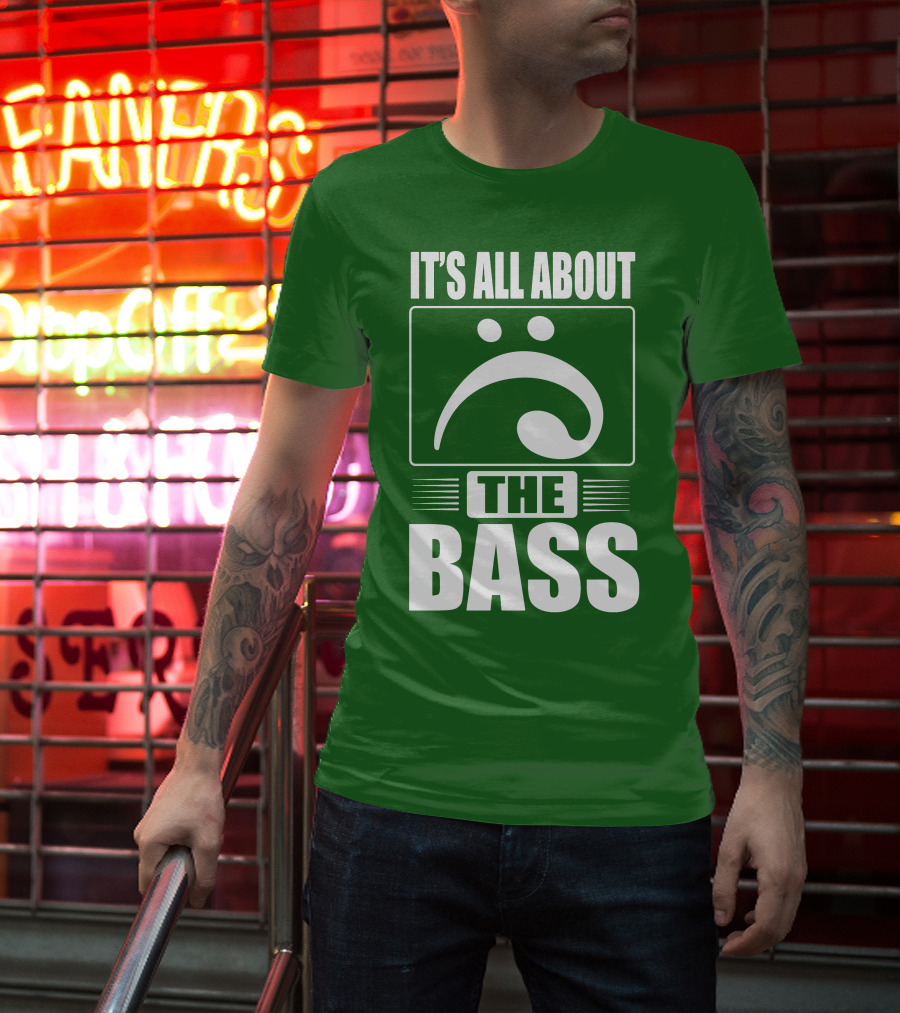 It's All About The Bass Clef Symbol Music Note T-Shirt