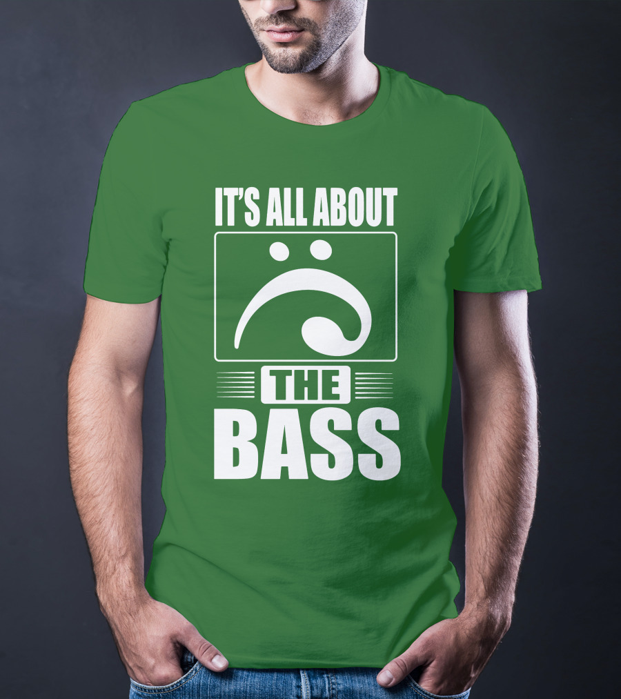 It's All About The Bass Clef Symbol Music Note T-Shirt