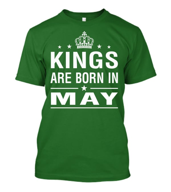 Kings Are Born In May Crown Stars T-Shirt