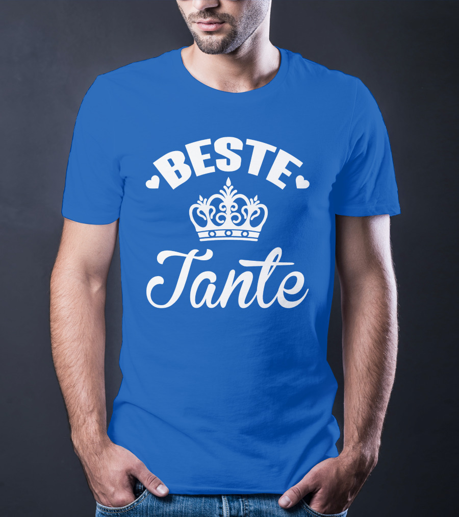 Beste Tante Krone Herz Symbole T-Shirt