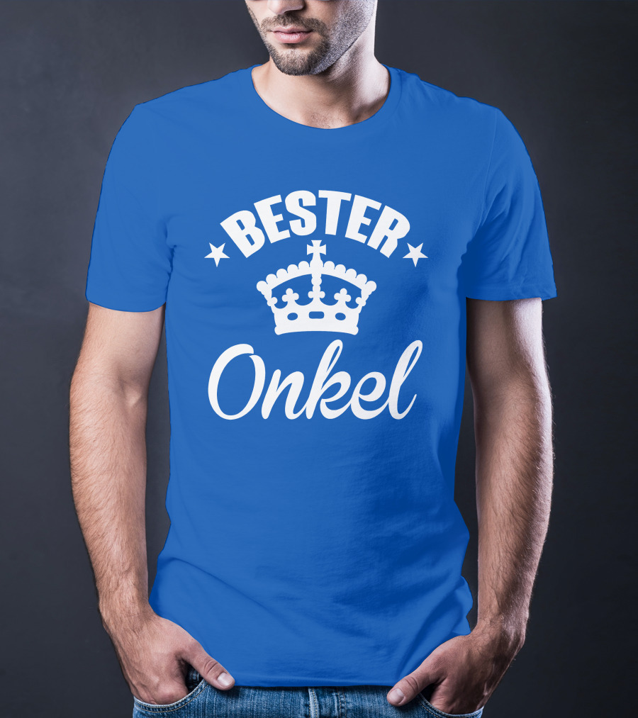 Bester Onkel Der Welt Krone-Star-Blaue Perfektion T-Shirt