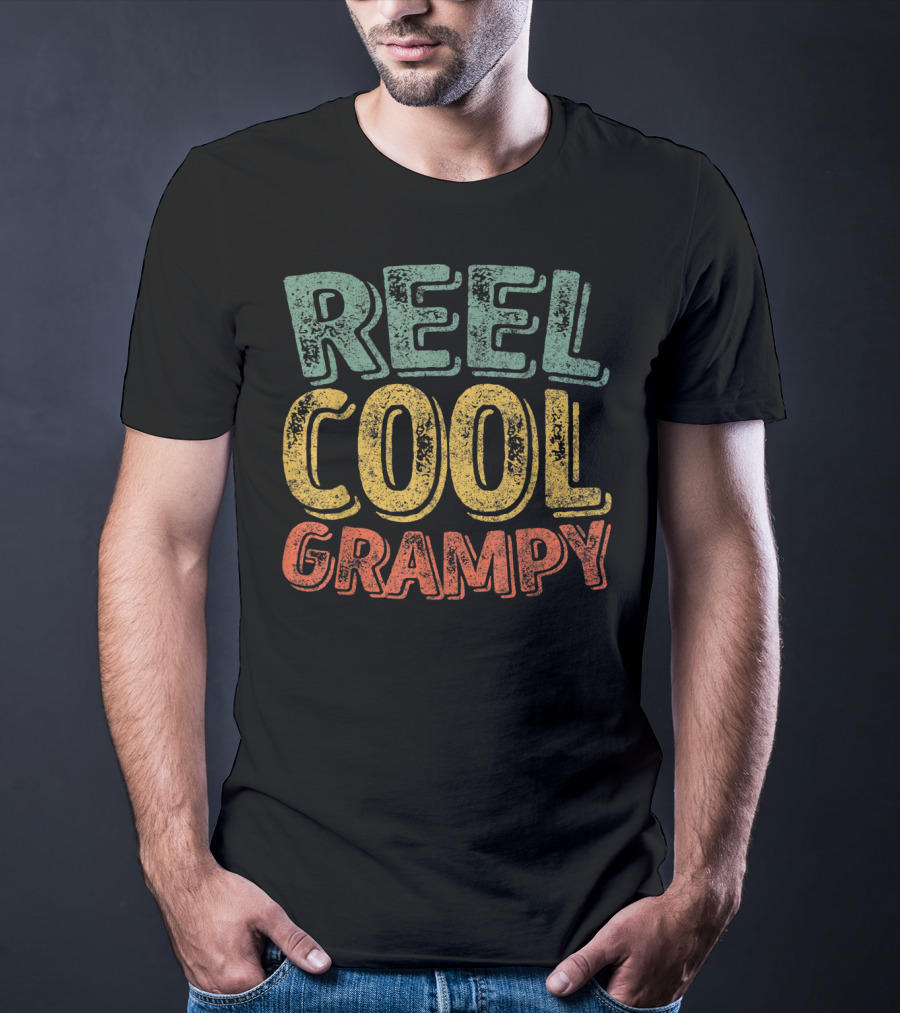Reel Cool Grampy Mens Perfect Xmas Fisherman T-Shirt