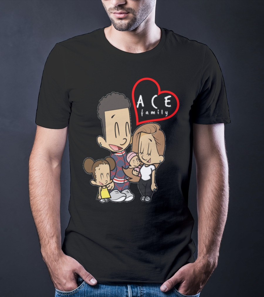 Ace Family Cartoon Heart Merck T-Shirt