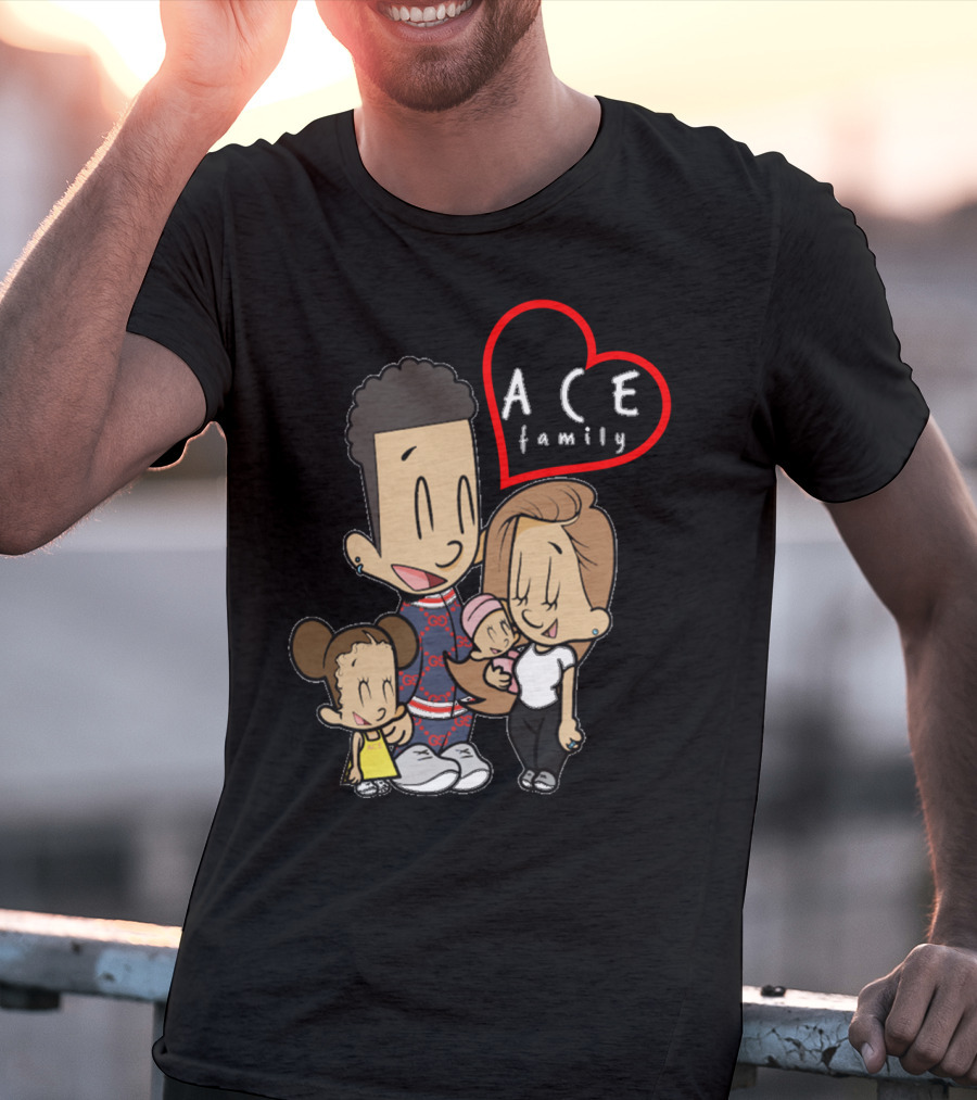 Ace Family Cartoon Heart Merck T-Shirt