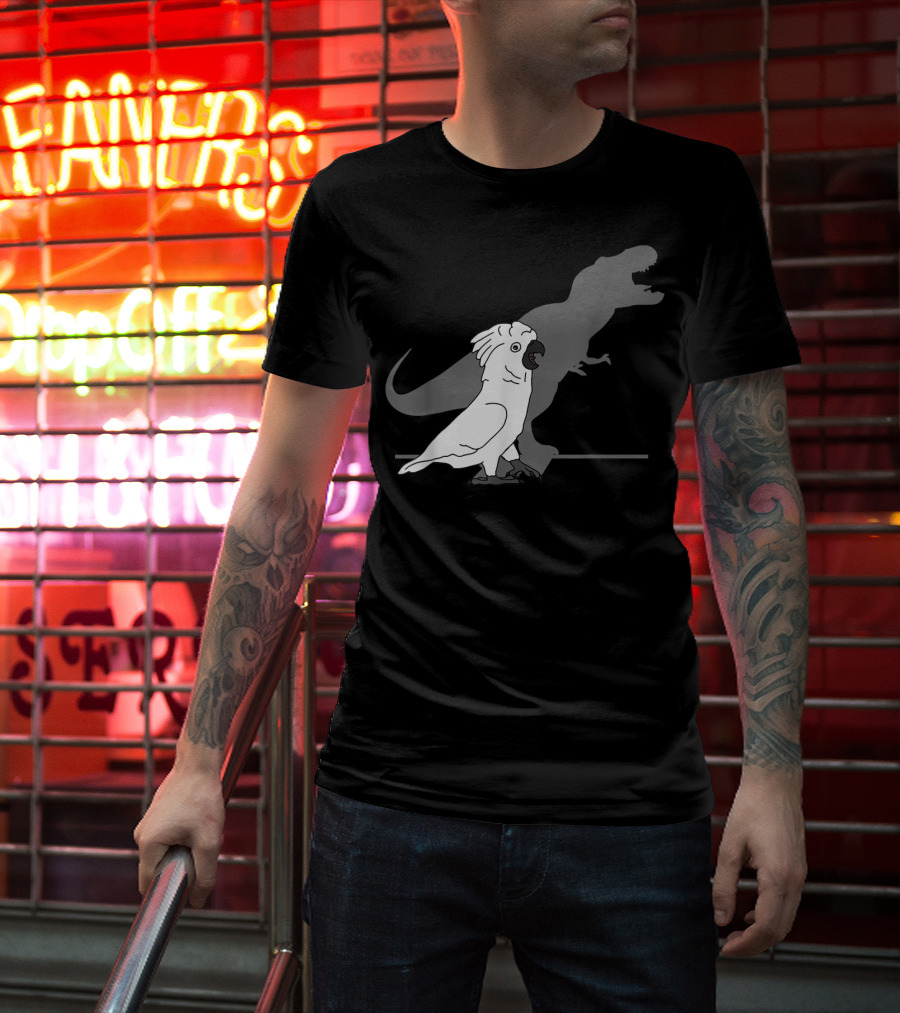 Cute Screaming Parrot Bird Birb Funny Trex T-Shirt
