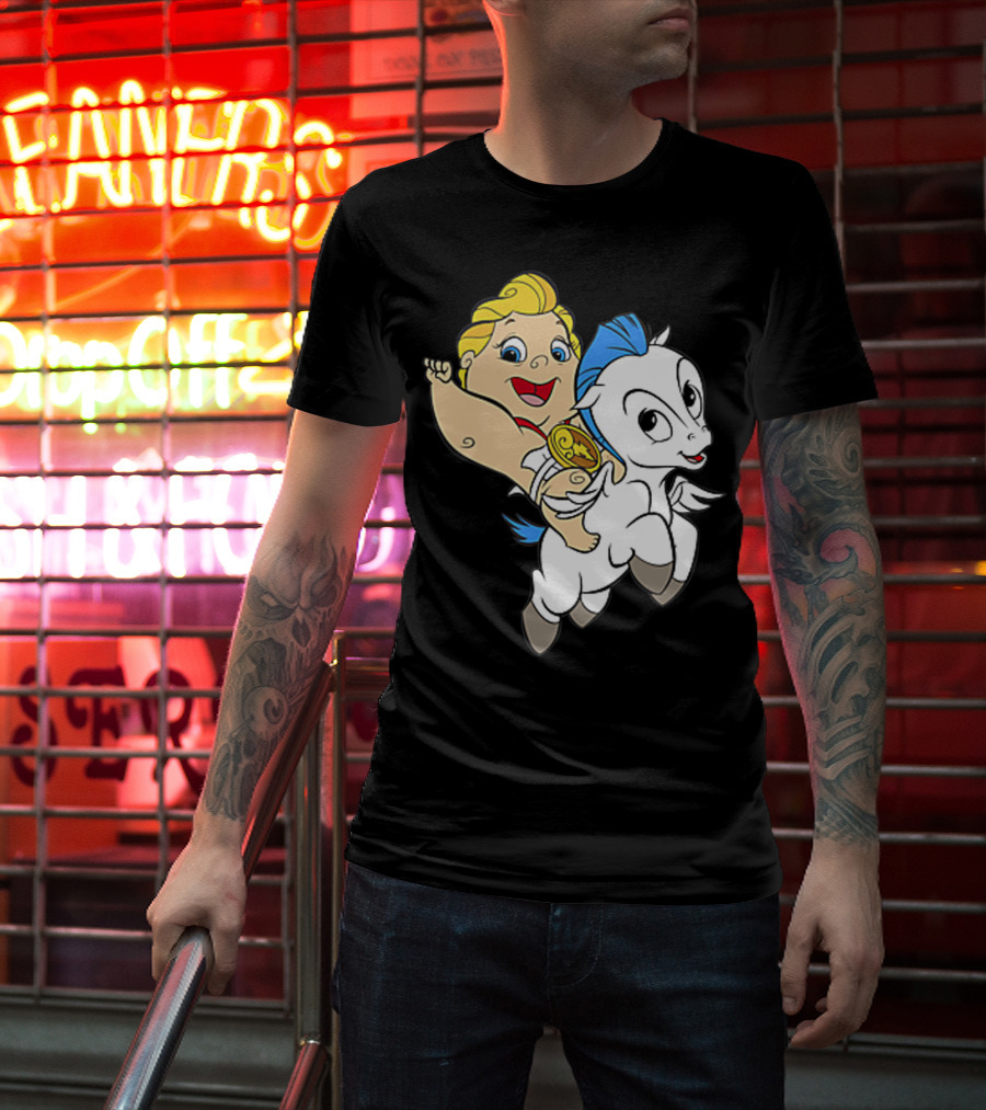 Disney Baby Hercules Riding Pegasus Iconic Image T-Shirt