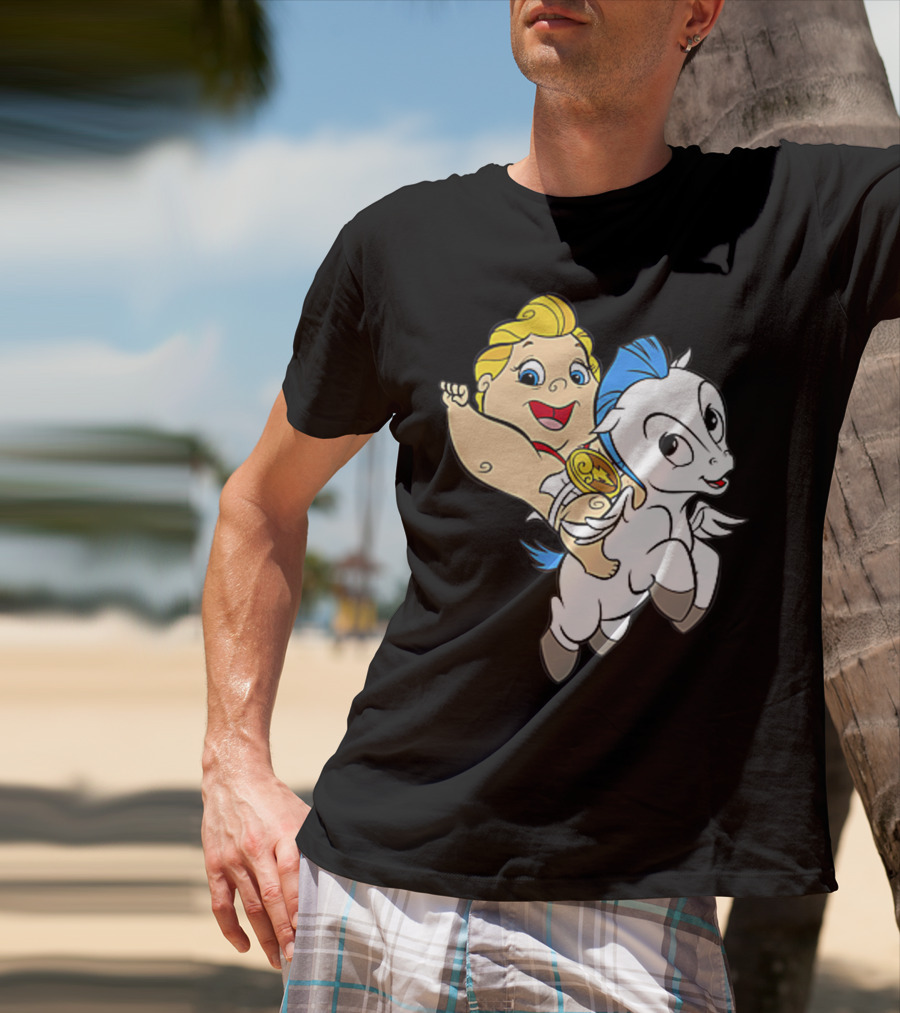 Disney Baby Hercules Riding Pegasus Iconic Image T-Shirt