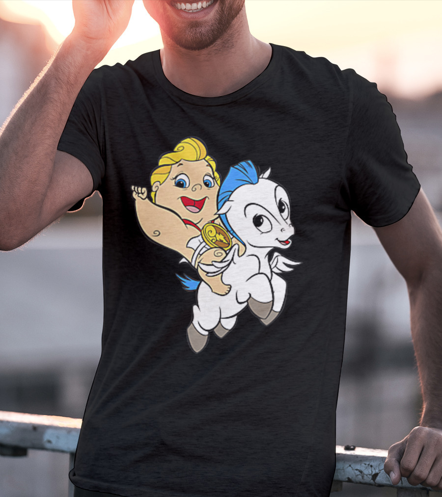 Disney Baby Hercules Riding Pegasus Iconic Image T-Shirt