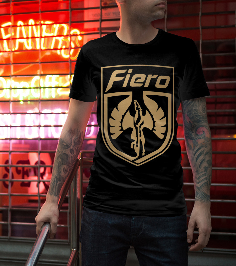 Fiero Emblem Golden Winged Creature Shield T-Shirt