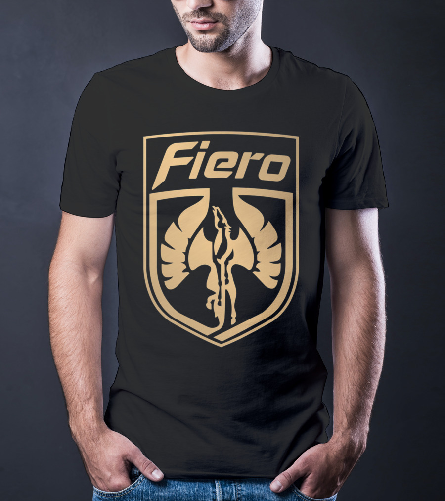 Fiero Emblem Golden Winged Creature Shield T-Shirt