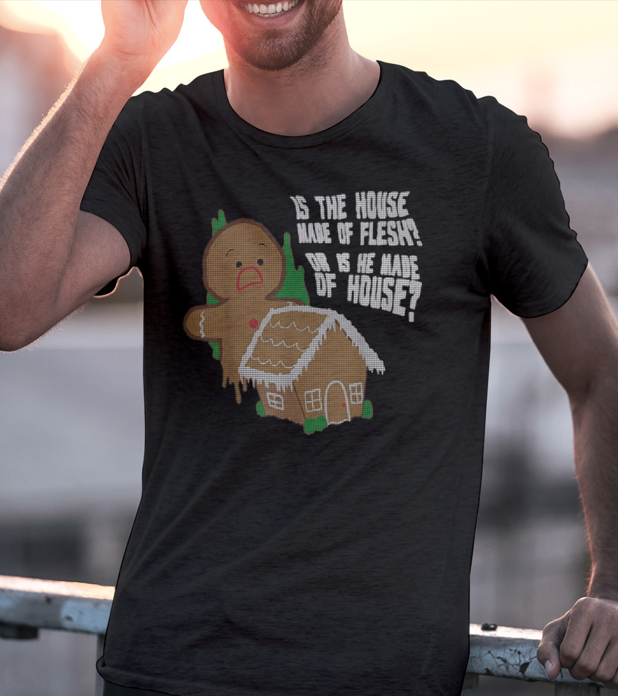 Funny Animation Cute Comics Gingerbread House Paradox T-Shirt