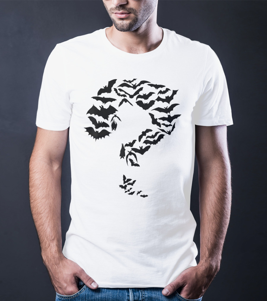 Funny Sheldon Nerdy Comic Bats Forming Question Mark T-Shirt