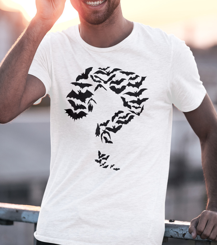 Funny Sheldon Nerdy Comic Bats Forming Question Mark T-Shirt