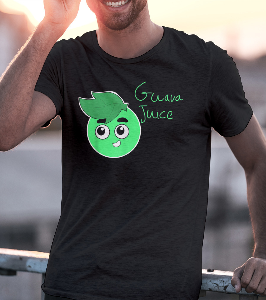 Guava Juice Green Cute Cartoon Face Youth T-Shirt