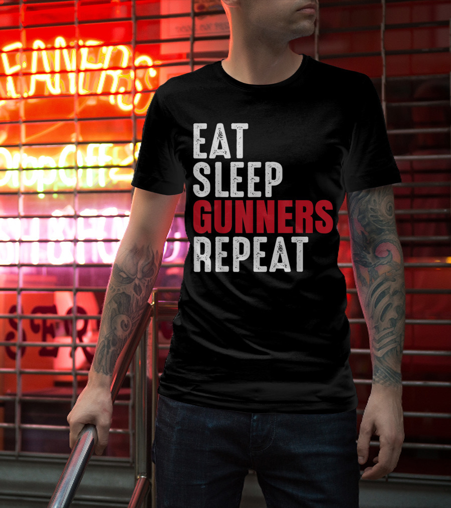 Eat Sleep Gunners Repeat T-Shirt
