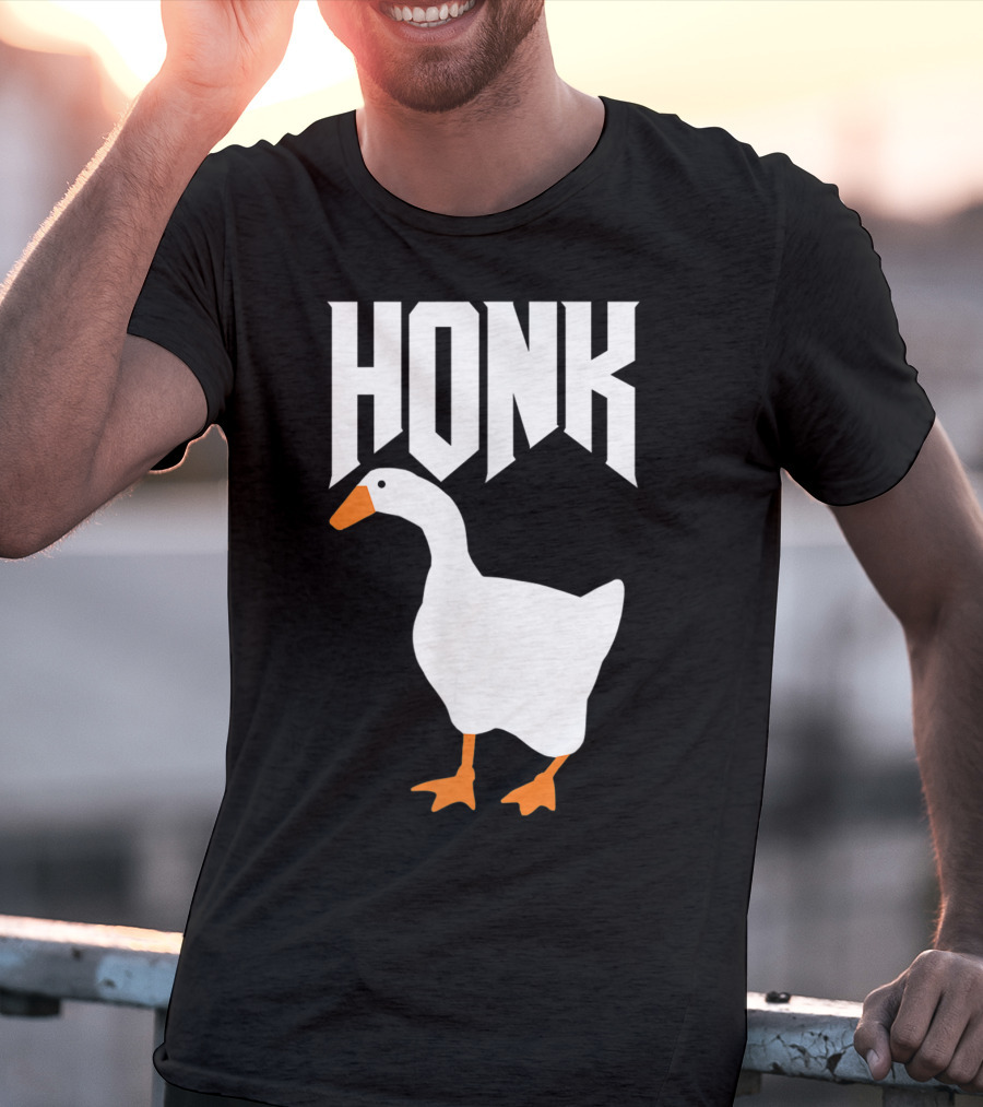 Honk Goose Funny Video Gamer Untitled Goose Game T-Shirt