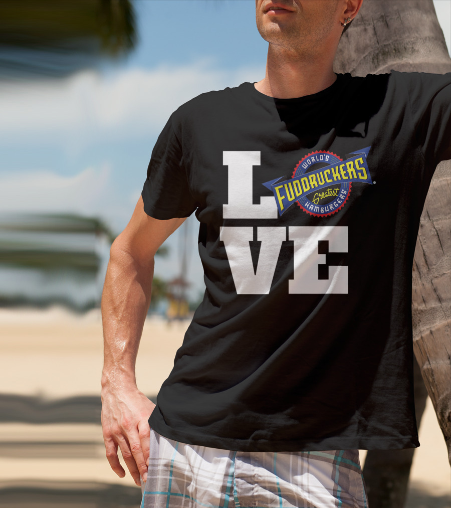 LOVE World's Greatest Hamburgers Fuddruckers T-Shirt